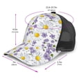 thumbnail image 2 of Lsque Daisies Flowers Printed Trucker Hat - Baseball Cap for Men Women - Breathable Mesh Side, Adjustable Fit - for Casual Wear, 2 of 7