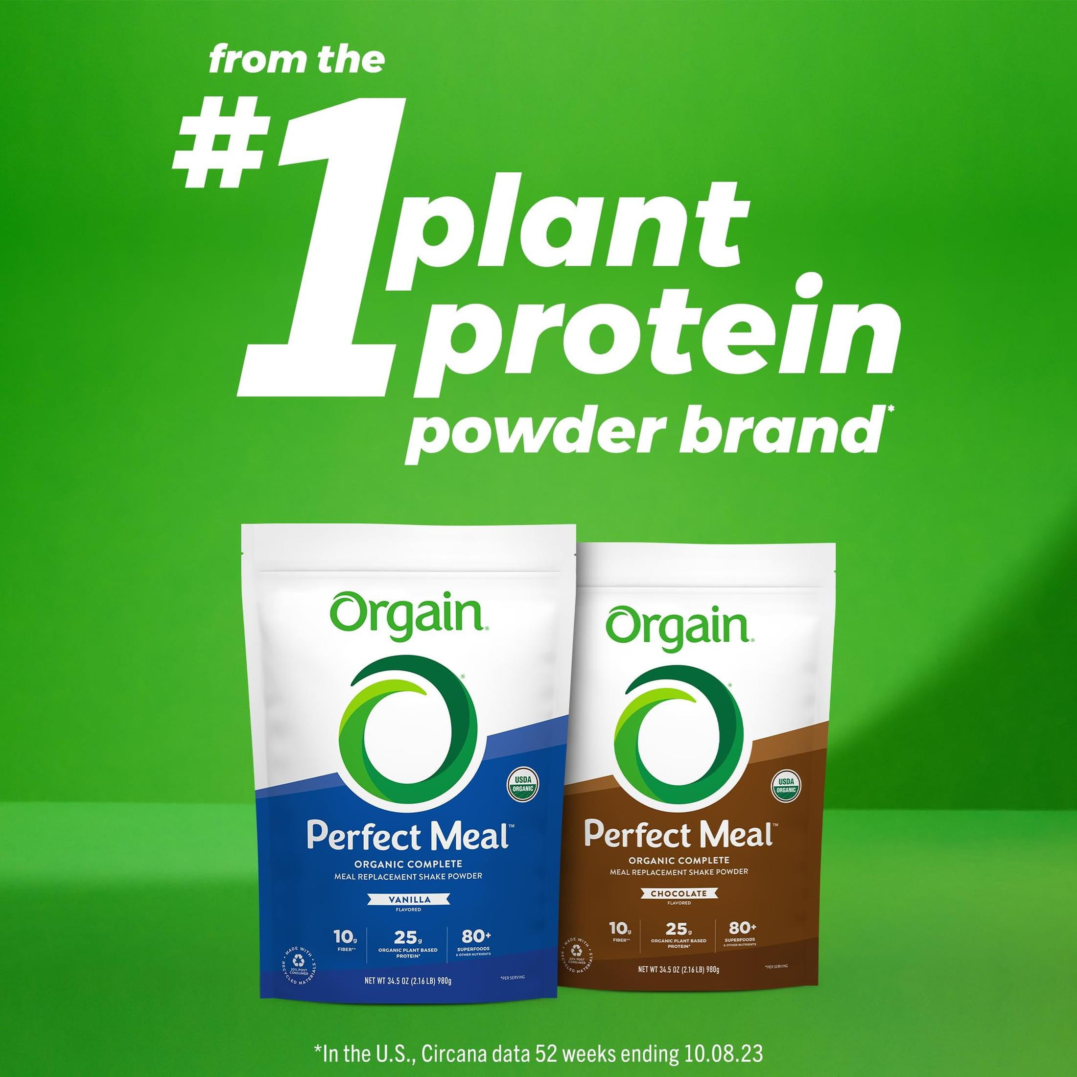 Orgain ® Organic Plant Based Perfect Meal Protein Powder Choclate