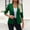 Green women's 3/4 sleeve blazer a1, variant on Women's 3/4 Sleeve Collared Button Down Jacket Slim Fit Business Casual Blazer Office Work Wear Professional Tops, Navy 2XL