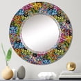 thumbnail image 2 of DESIGN ART Designart 'Black Cats Looking Out Of The Bushes' Printed Patterned Wall Mirror 20in.x30in., 2 of 5