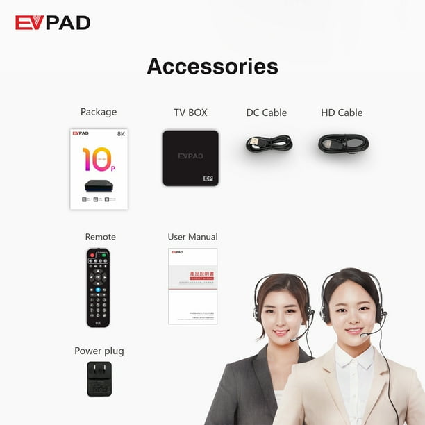 EVPAD 10P 4G RAM/64G ROM Android 10.0 Smart TV Box Asia HK JP CN