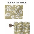 thumbnail image 7 of Yellow White Leaves Tier Curtains 45 Inches Long, Spring Pastoral Rustic Botanical Window Treatment Curtain Drapes, Window Half Privacy Curtains for Bedroom Bathroom, 42"x45", 2 Panels, 7 of 7