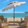 thumbnail image 2 of SAFAVIEH Outdoor Collection Zimmerman 9-Foot Double Top Market Umbrella White, 2 of 6