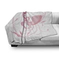 thumbnail image 3 of Phoenix Soft Flannel Fleece Throw Blanket, Mystic with Dragon and Mythological Bird Chinese Watercolor, Cozy Plush for Indoor and Outdoor Use, 50" x 70", Rose Pink White, by Ambesonne, 3 of 6