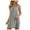 Grey, variant on Sngxgn Women's Summer Mini Dress Casual V Neck Ruffle Sleeveless Dress Dress(Green,S)