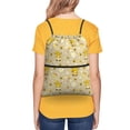 thumbnail image 4 of Naloa Cute Bee Gnomes Drawstring Backpack String Bag Cinch Water Resistant for Gym Shopping Sport Yoga, 4 of 6