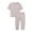 Coffee, variant on Toddler Kids Boys Girls Cotton Pajama Sets Soft Comfy Loungewear Set Fashion Cute Solid Color Short Sleeve Top Pants Home Wear Suit Sleepwear Coffee