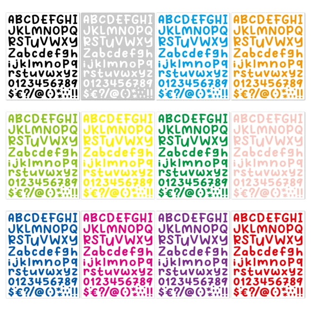 Alphabet Stickers For Personalization, Self-Adhesive Vinyl Material Letter Stickers Durable Waterproof UV Resistant Indoor Outdoor Use For DIY Decorative Projects
