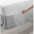 thumbnail image 2 of Abstract Bed Skirt, Various Sized Balls Spiral Circular Formed Round Retro Art Image, Elastic Bedskirt Dust Ruffle Wrap Around for Bedding Decor, 4 Sizes, Grey White, by Ambesonne, 2 of 2