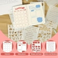 thumbnail image 3 of 24PCS Bullet Journal Stencils for A5 Planners, Reusable Journal Stencils and Planner Templates Set, DIY Journaling Supplies for Notebook/Diary/Calendar Layout Design and Tracking$$Art & Craft, 3 of 7