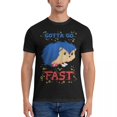 thumbnail image 2 of Camisetas vintage de algodón con cuello redondo y manga corta de Sonic, juego de plataformas y memes, Gotta Go Fast, 2 of 5