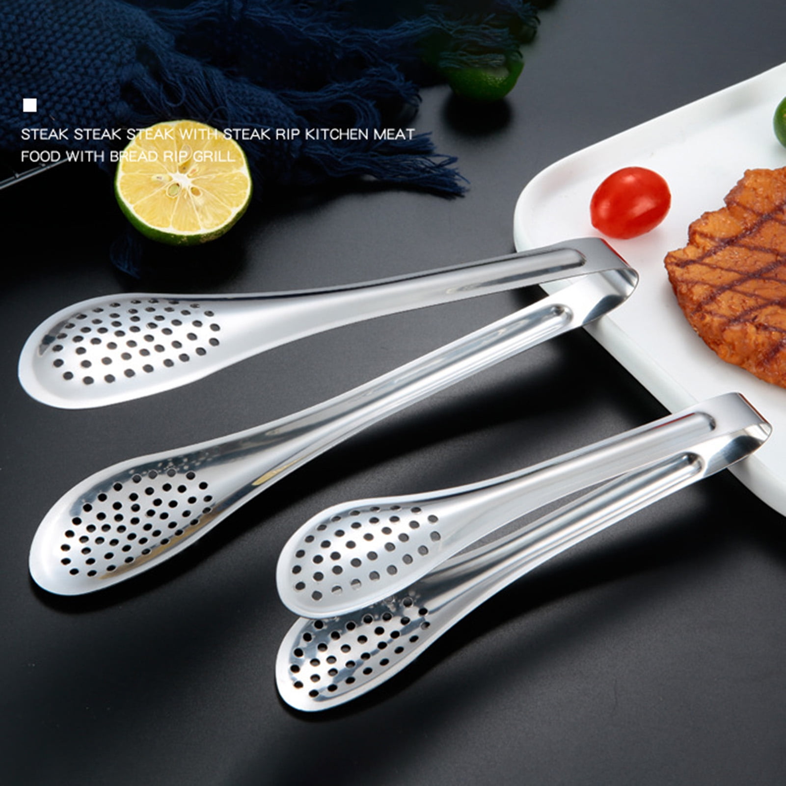 Pince De Cuisine Haut De Gamme 30 Cm – Acier Inoxydable & Bois | Résistante à La Chaleur & Durable | Idéale Pour Cuisiner, Griller & Servir | Protège Les Poêles