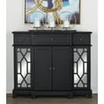 thumbnail image 3 of DecMode Wood Glam Cabinet with Geometric Mirror, Black, 43"W, 3 of 15