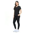 thumbnail image 6 of Natural Uniforms Ultra Stretch Womens Jogger Scrub Set (Black, Small), 6 of 7