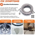 thumbnail image 4 of 15ft Long Washing Machine Hoses (2 Pack) by - Stainless Steel Hot and Cold Striped Water Supply Lines - Universal Fit to All Wash Machines - Burst Proof Leak Free Hose - 10 YEARS WARRANTY, 4 of 6