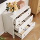 thumbnail image 3 of Moderno 3 Cajón cm de Profundidadresser para cm de Profundidadormitorio cm de Profundidadresser TV Soporte con Grande Cajones Natural Te x ture Curved Angle para Room- cm de Anchohite, 3 of 7