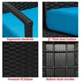 thumbnail image 4 of PROHIKER 3 PCS Patio Rattan Conversation Chair Set, 3 PCS Patio Wicker Rattan Furniture Set, Patio Wicker Rattan Table, 4 of 5