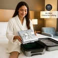 thumbnail image 4 of Lux Decor Satin Sheets Queen Size - 4 Piece Cooling Silky Bed Sheet Set for Hair and Skin, Similar to Silk, 15" Deep Pocket, OEKO-TEX Certified (Gray), 4 of 10