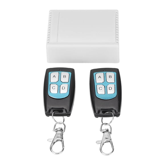 Interruptor de control remoto inalámbrico de 433 MHz, 12 V CC, 4 canales, relé para luces, puertas eléctricas y coches.
