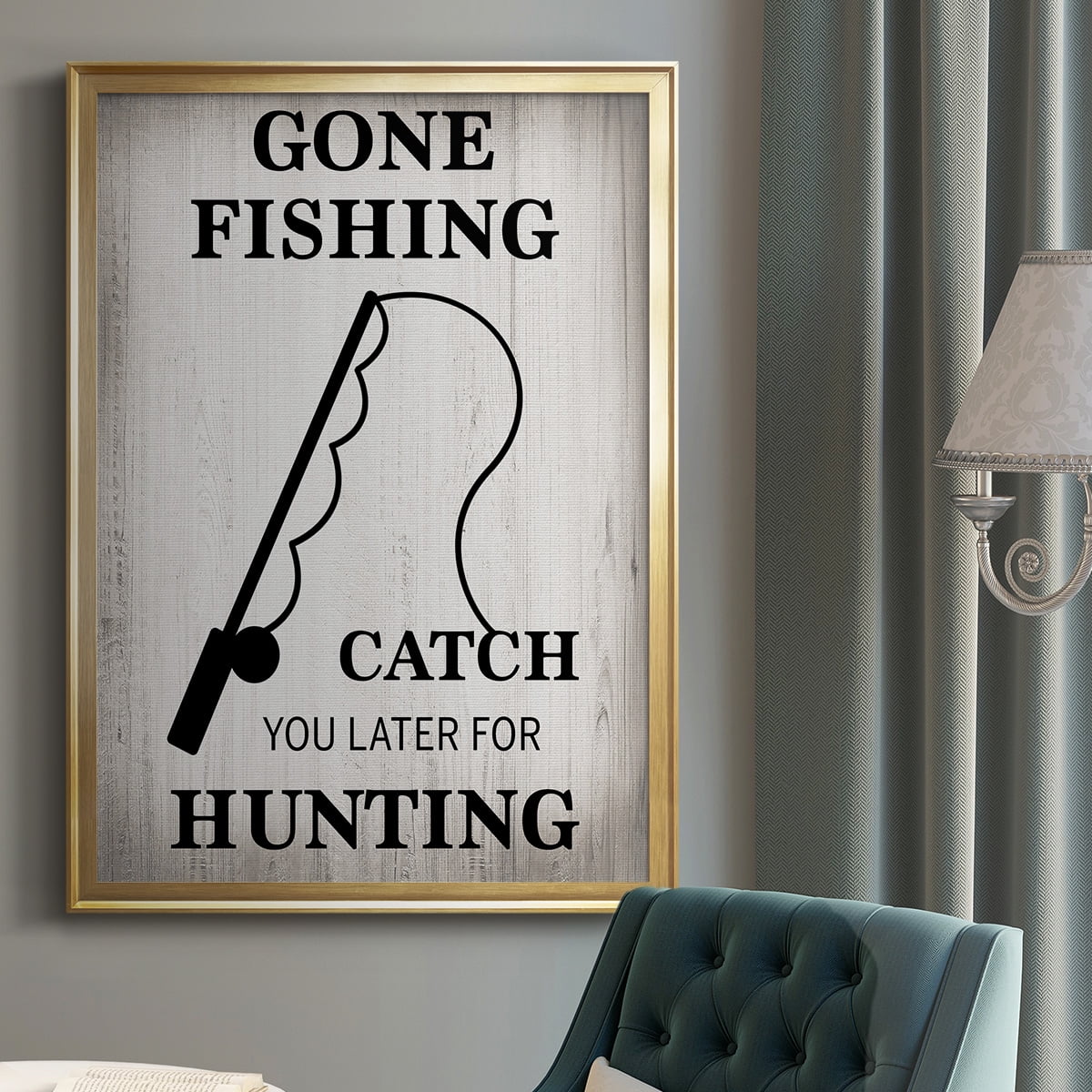 Gone Fishing Premium Classic Framed Print - Ready to Hang