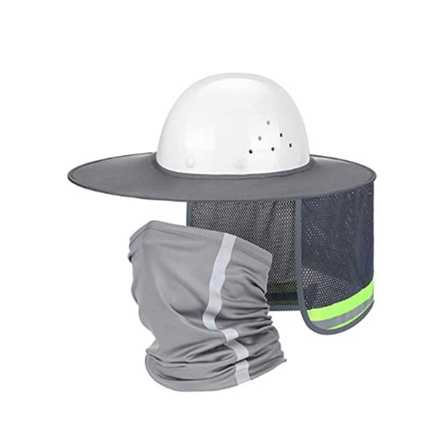 Naiovety Parasoles de verano, casco de protección, estilo de casco duro, escudos de seguridad para la construcción, cascos protectores Ciclismo Gris