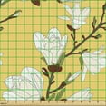thumbnail image 2 of Floral Fabric by the Yard Upholstery, Retro Magnolia Tree Branch Flourishing Fragrance Blossoms Pattern Print, Decorative Fabric for DIY and Home Accents, Mustard Brown and Green by Ambesonne, 2 of 5