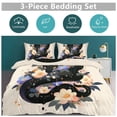 thumbnail image 5 of 3 Pcs Soft Bedding Set, Includes 1 Duvet Cover with Zipper And 2 Pillow,Shams Flower Entwined Snake Queen(90"×90"), 5 of 8