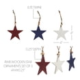 thumbnail image 2 of RWB Wooden Star Ornaments Set of 3 4x4x0.25, 2 of 4