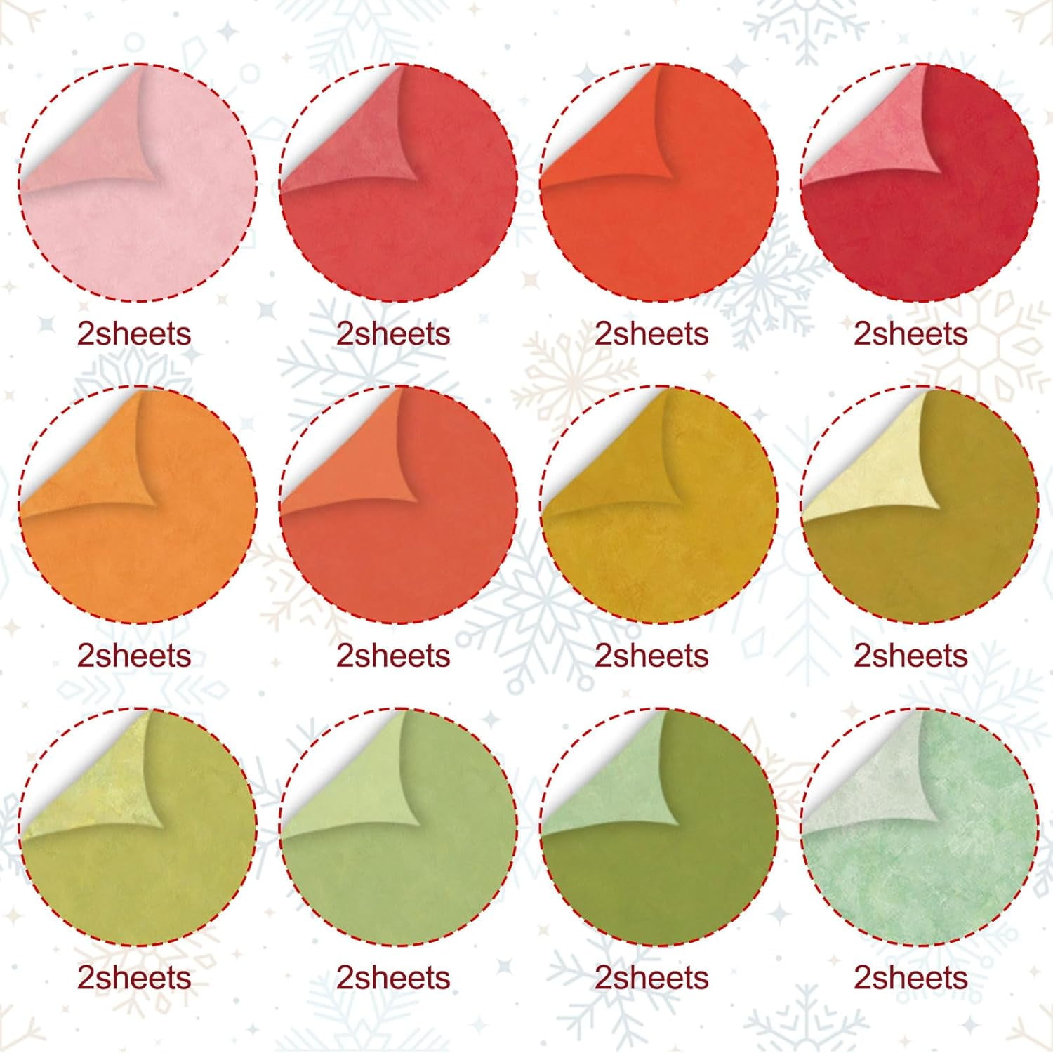 Scrapbook Paper Winter Patterned Paper for Scrapbooking, 24 Sheets Double Sided Colorful Holiday Decorative Craft Papers for Junk Journals Greeting Cards Decoration (E, 12x12 IN)