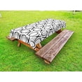 thumbnail image 1 of Xo Outdoor Tablecloth, Doodle Style Pattern with Friendship Monochrome Letters Internet Expression Print, Decorative Washable Fabric Picnic Tablecloth, 58 X 104 Inches, Black and White, by Ambesonne, 1 of 2