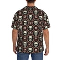 thumbnail image 3 of Rateoe Skulls And Red Eyeballs Print Mens Front Pocket Hawaiian Shirts Casual Shirts Short Sleeve Button Down Beach Tropical Shirts-XX-Large, 3 of 5