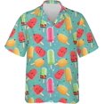 thumbnail image 3 of Las más nuevas camisetas holgadas y transpirables con estampado 3D de muñeco de nieve y helado para hombre y mujer, camisetas de manga corta para fiesta en la playa, 3 of 5