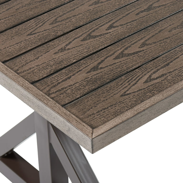 Better Homes Gardens Axel Farmhouse Patio Dining Table with