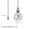 thumbnail image 2 of Uxcell Ceiling Fan Pull Chain Extension Ice Cracked Ball Light Lighting Accessories Pendant 2Pcs Clear, 2 of 6