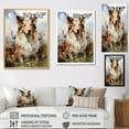 thumbnail image 4 of Designart "Countryside Collie" Animals Dog Floater Framed Canvas Art Print, 4 of 5