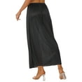 thumbnail image 2 of Yruioon Women's Underskirt Satin Half Slip Anti Static Elastic Waist Petticoat in 6 Different Length 90cm Black 3XL, 2 of 7
