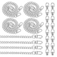 thumbnail image 1 of 23.6" Flat Purse Chain, 8 Pack Silver Chain Purse Strap Handbag Chains Crossbody Straps Extender with D-Rings for Tote Wallet Clutch Satchel Short Bag, 1 of 7
