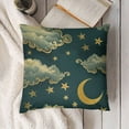 thumbnail image 3 of YINGXI Throw Pillow Covers Pillow Cases Gold Moon Stars Decorative Cushion Covers for Sofa Couch 12x12in, 3 of 5