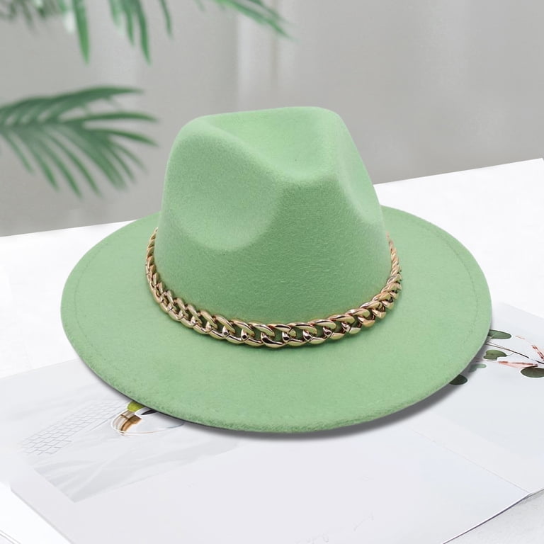 Grofry Performance Hat Thick Chain Decor Dome Solid Color  display picture 3
