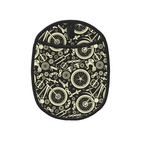 

Mechanical Bike Pattern Pot Holders for Kitchen - Heat Resistant Oven Mitts Hot Pads with Pocket Non Slip Silicone Pot Holders Cuteness Hanging Loop Potholders for Kitchen Baking
