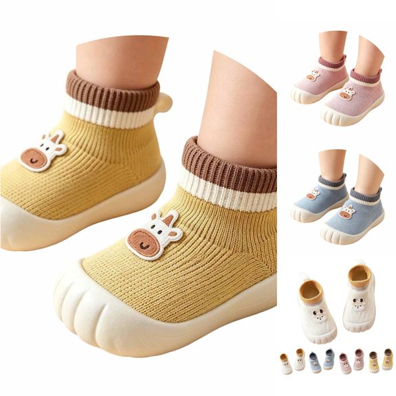 JAJAHO Baby Sock Shoes Toddler Walking Shoes Breathable Knit Soft Sole Non- Crib Shoes For Boys Girls 10M-3Y