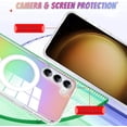 thumbnail image 4 of for Samsung Galaxy S23 Plus 5G Case Magnetic 【Support for Magsafe】 Bling Laser Florescent Iridescent Crystal Luxury Case Camera Protector + 2* Screen Protector Shockproof Edge Cover Case, 4 of 12