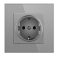 thumbnail image 1 of Interruptor de Botón Mecánico de 1/2 Vía, Interruptor de Luz de 1 Vía, de Corriente de Pared, de TV CAT6, Interruptor de Panel de Vidrio., 1 of 5