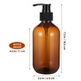 thumbnail image 2 of TEHAUX Leak-proof Hand Wash Brown Bottle Lotion Container Versatile Light Brown 2PCS, 2 of 7