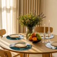 thumbnail image 5 of Marble Turquoise Round Placemats Set of 4 for Dinning Tables,Heat-proof Braided Table Mats 15 Inch,Abstract Gold White Brick Stone Motif Washable Place Mat for Kitchen Restaurant Party Table Decor, 5 of 9