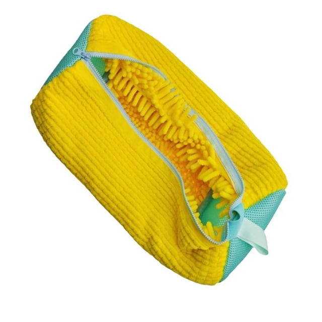 Injueey Bolsa de de zapatillas portátil, protección para zapatos, bolsas de únicas con cremallera Suministros de limpieza para el hogar Amarillo
