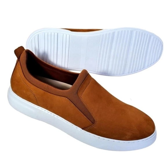 Samuel Hubbard Men's Flight Nutmeg Leather Casual Slip On Sneaker Size 9