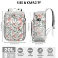 thumbnail image 3 of Travel Cooler Bag - Pioneer Flower Floral Print Pattern Camping Beer Cooler Backpack with Bottle Opener- Waterproof Insulated Picnic Backpacks - Cooler Bag for Beach, 3 of 6