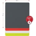 thumbnail image 4 of Dexas Heavy Duty Cutting Board Grippmat, Flexible Cutting Boards for Kitchen, Set of 4, Non Slip Plastic Board Cutting Mat 8 by 11 Inches Gray, Red, White and Green Set, Kitchen Gadgets, 4 of 9