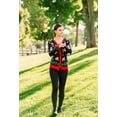 thumbnail image 5 of Socal Look Festive Ugly Christmas Sweater, Long Sleeve V-Neck Acrylic Holiday Cardigan, 2XL, 5 of 11